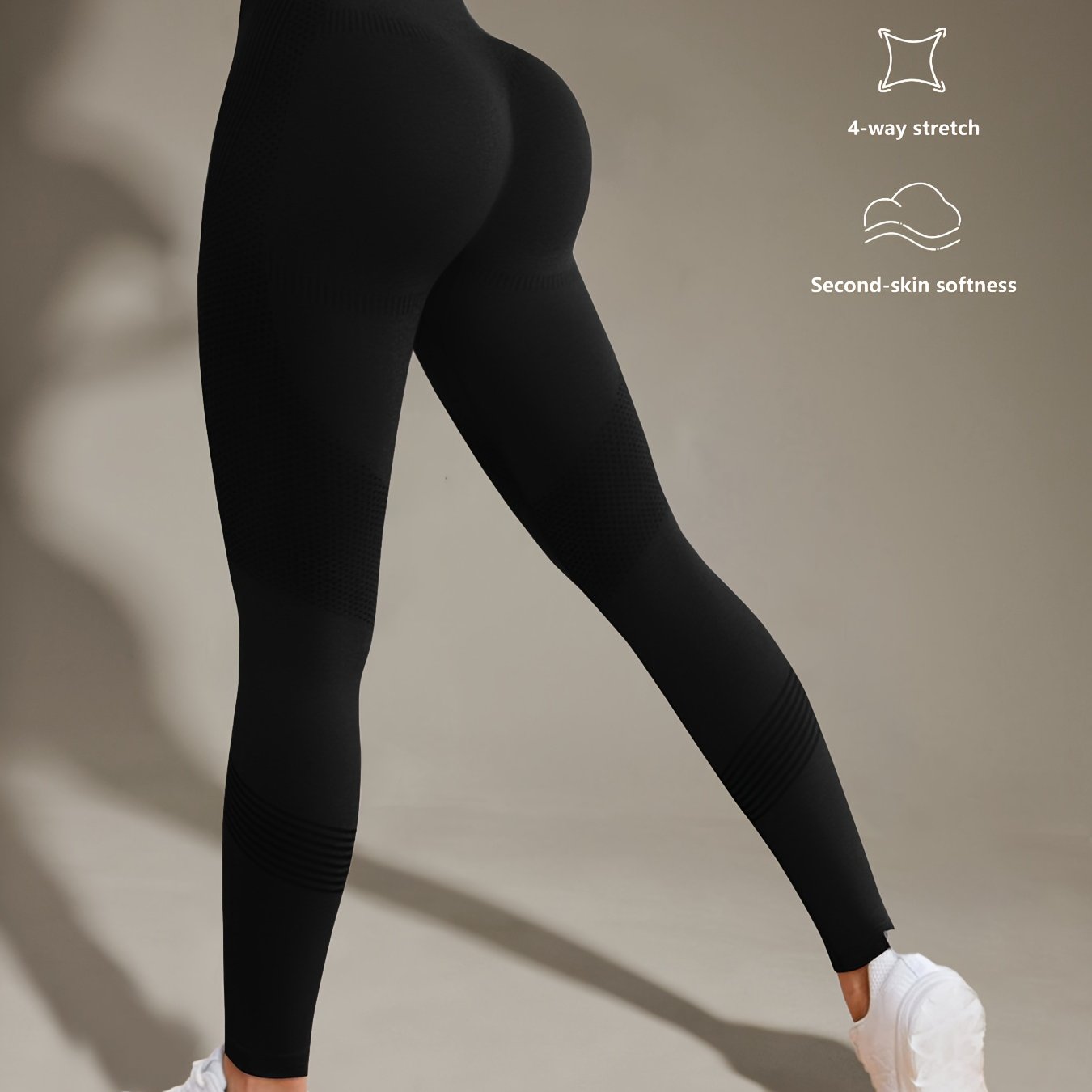High Stretch Comfortable Quick Drying Sports Leggings, High Waist Seamless Yoga Pants, Women's Activewear