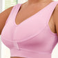 Adjustable Plus Size Front Closure Seamless Wide Strap Push-Up Bra