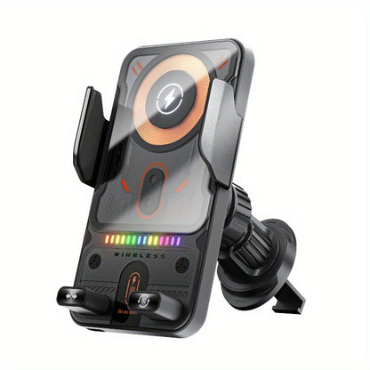 15W Fast Wireless Car Charging Holder Navigation Mobile Phone Holder Intelligent Induction Opening and Closing Automatic