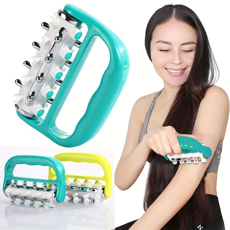 Electroplated D-Shaped Massager - Full Body Muscle Relief, Portable & Durable, No Batteries Required