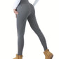 Women Solid Plush Lined Thermal Pants High Rise Stretch Slim Fit Tights For Fall & Winter