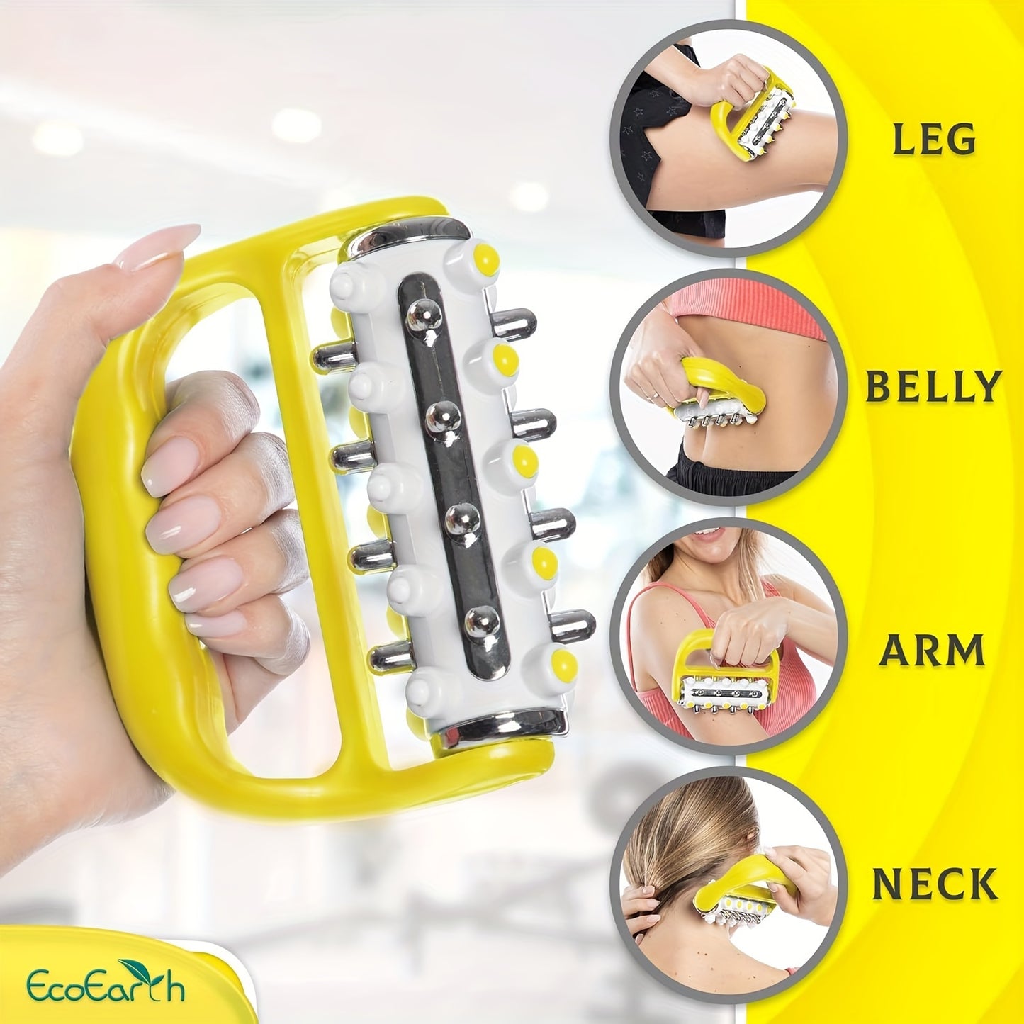 Electroplated D-Shaped Massager - Full Body Muscle Relief, Portable & Durable, No Batteries Required