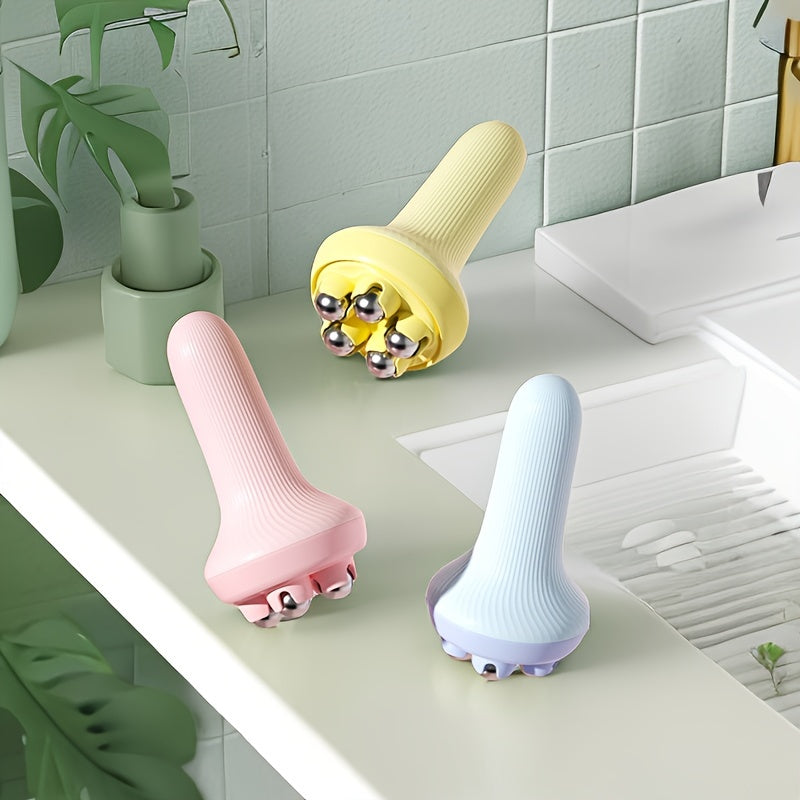 Handheld Body Massager For Round Roller Balls Relaxes Abdomen, Legs, Arms, Muscles With Gentle Vibrations