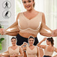 Adjustable Plus Size Front Closure Seamless Wide Strap Push-Up Bra