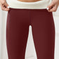 High-Elasticity Yoga Leggings Solid Color, Tight-Fit, High-Warmth