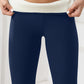 High-Elasticity Yoga Leggings Solid Color, Tight-Fit, High-Warmth