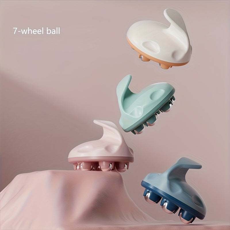7-Ball Manual Massager Roller Full Body & Abdominal Massage with Ergonomic Handle