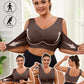 Adjustable Plus Size Front Closure Seamless Wide Strap Push-Up Bra