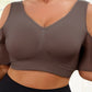 Adjustable Plus Size Front Closure Seamless Wide Strap Push-Up Bra