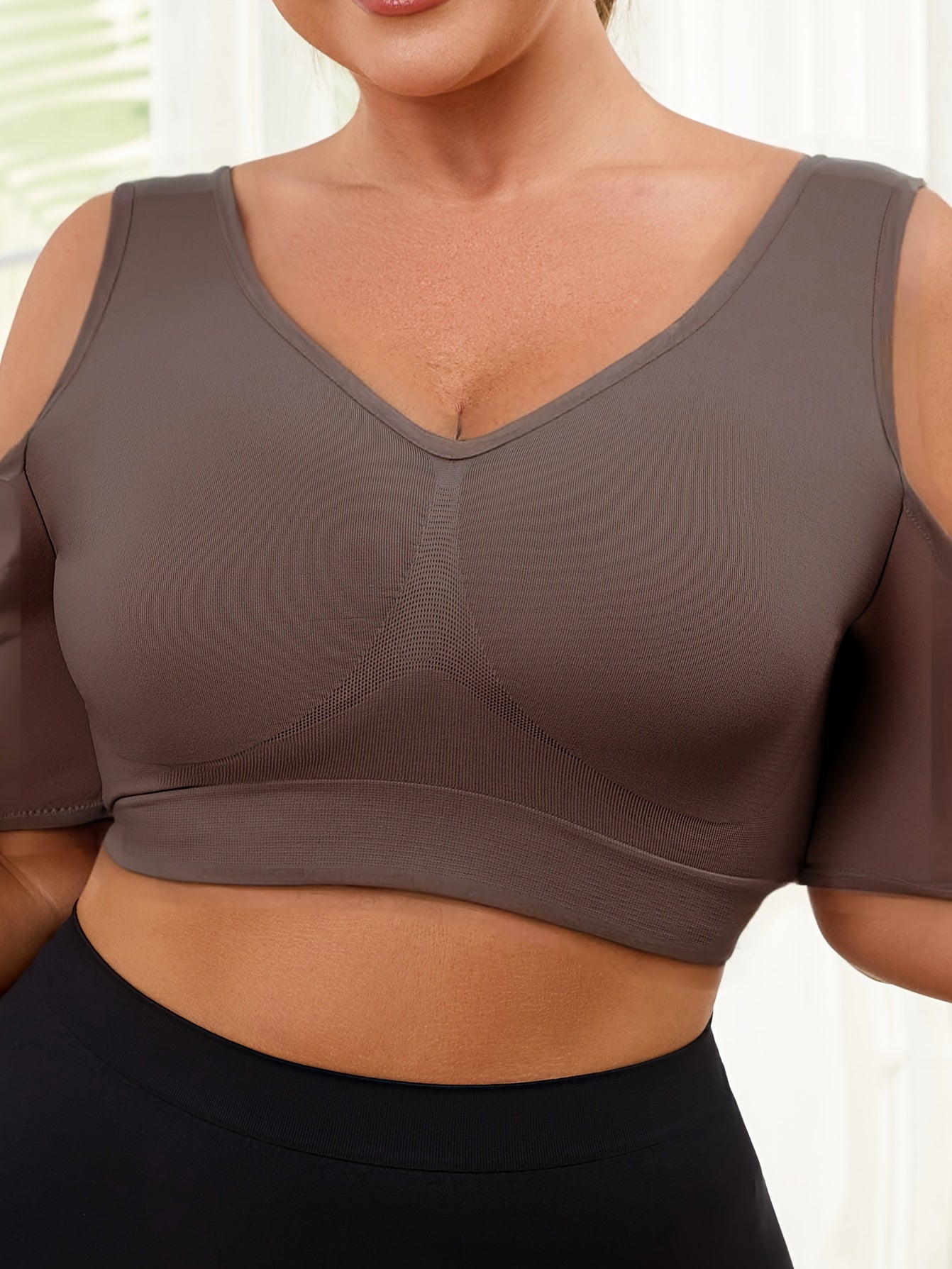 Adjustable Plus Size Front Closure Seamless Wide Strap Push-Up Bra