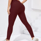 High-Elasticity Yoga Leggings Solid Color, Tight-Fit, High-Warmth