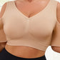 Adjustable Plus Size Front Closure Seamless Wide Strap Push-Up Bra