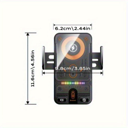 15W Fast Wireless Car Charging Holder Navigation Mobile Phone Holder Intelligent Induction Opening and Closing Automatic