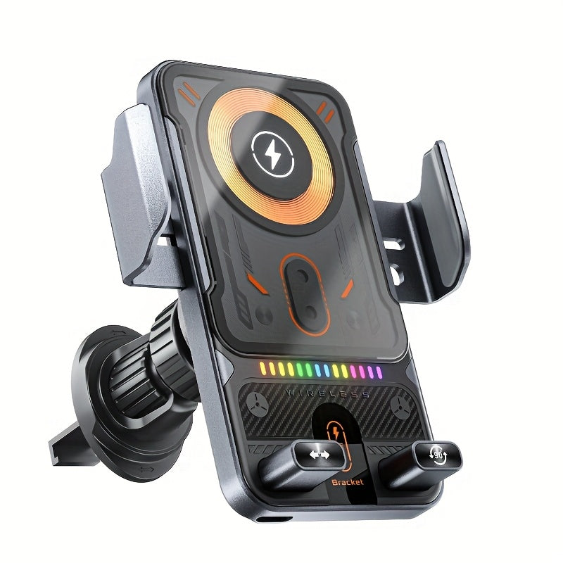15W Fast Wireless Car Charging Holder Navigation Mobile Phone Holder Intelligent Induction Opening and Closing Automatic