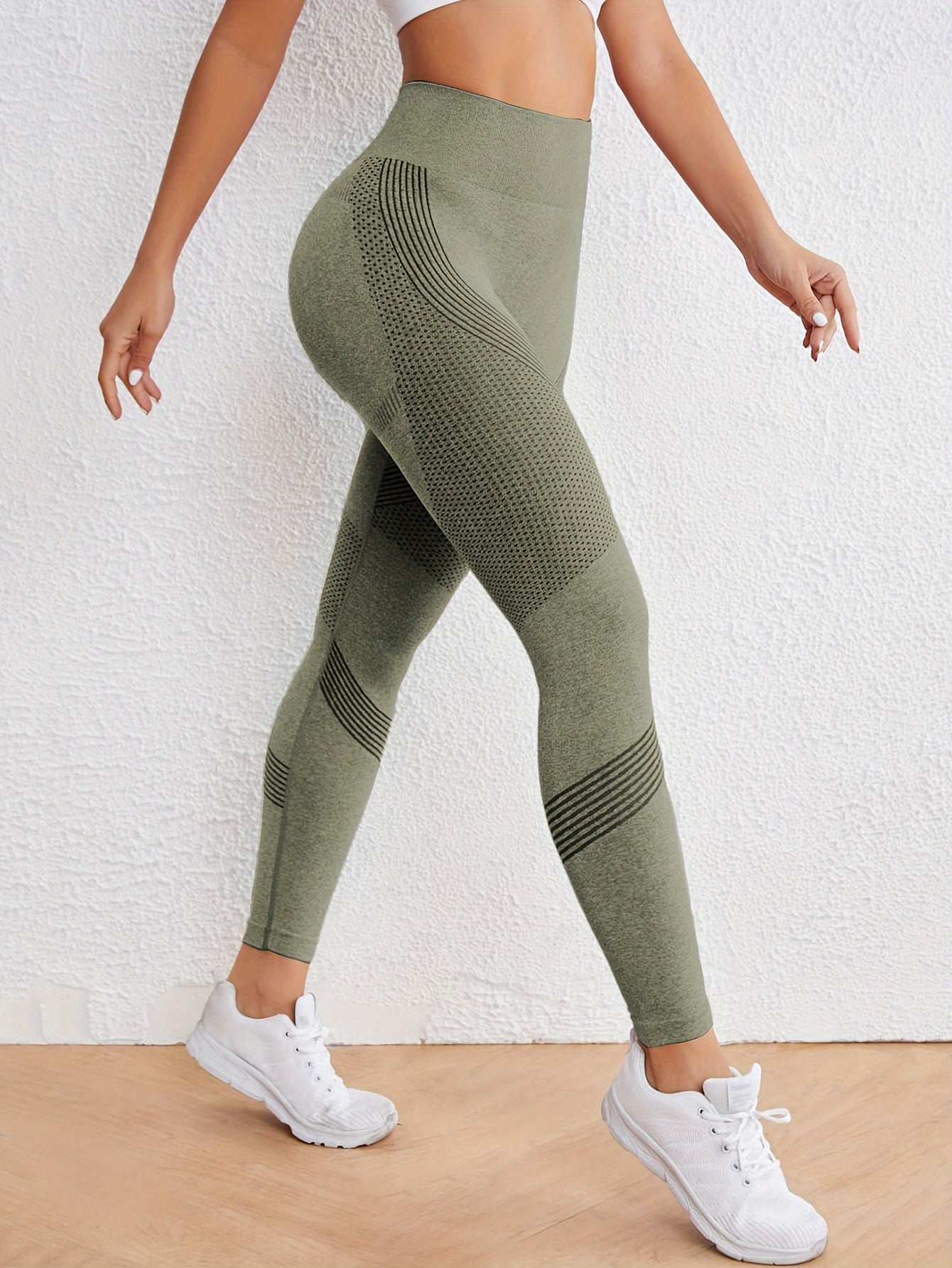 High Stretch Comfortable Quick Drying Sports Leggings, High Waist Seamless Yoga Pants, Women's Activewear