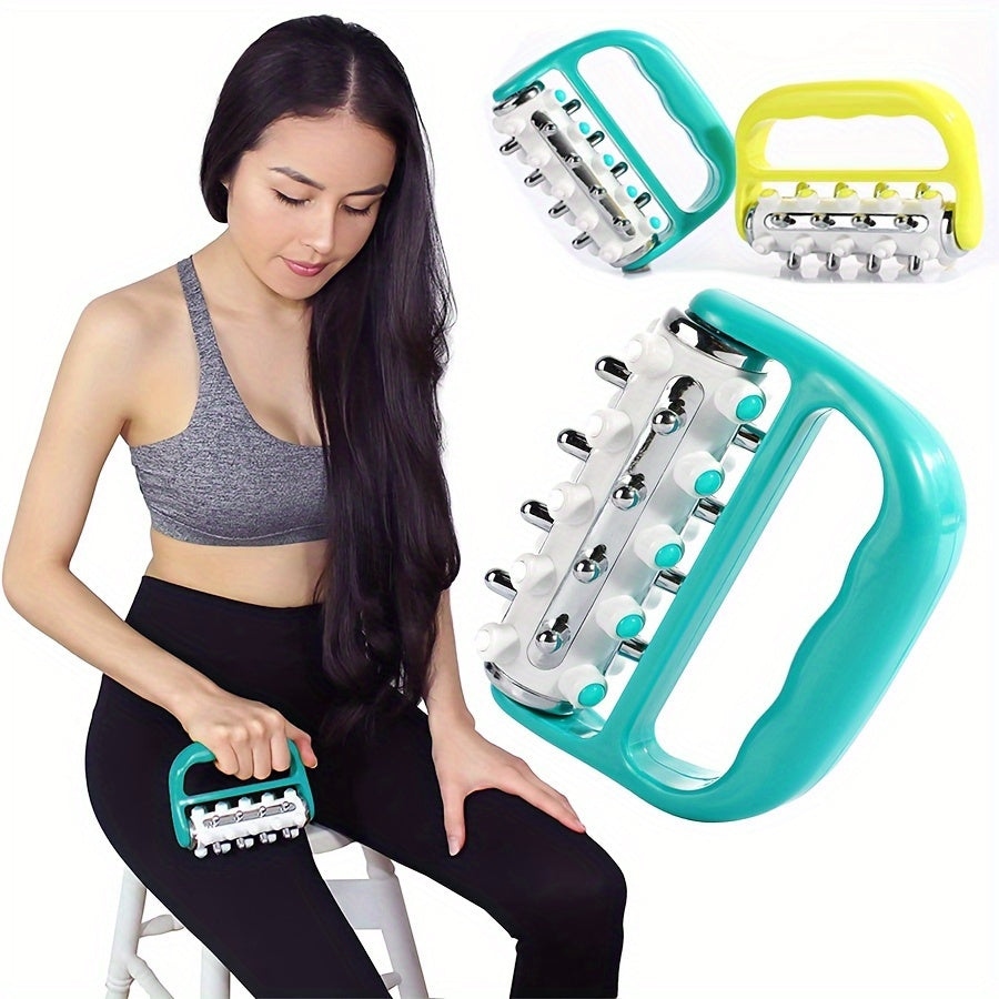 Electroplated D-Shaped Massager - Full Body Muscle Relief, Portable & Durable, No Batteries Required